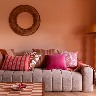 Paper Plane - Bonnie & Neil - Boucle Stripe Cushion Cover - Pink