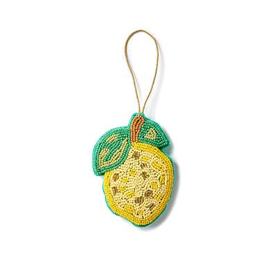 Christmas Decoration - Beaded Lemon