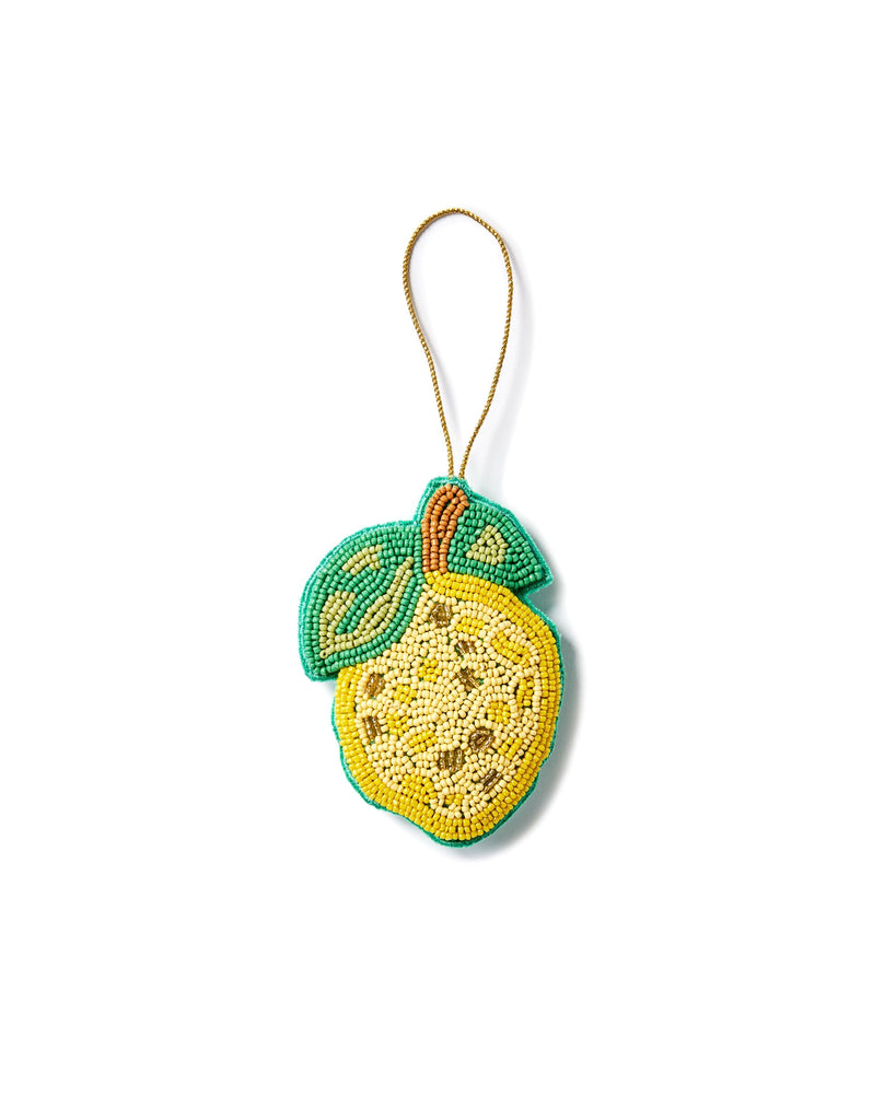 Christmas Decoration - Beaded Lemon