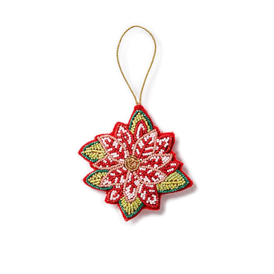 Christmas Decoration - Beaded Poinsettia