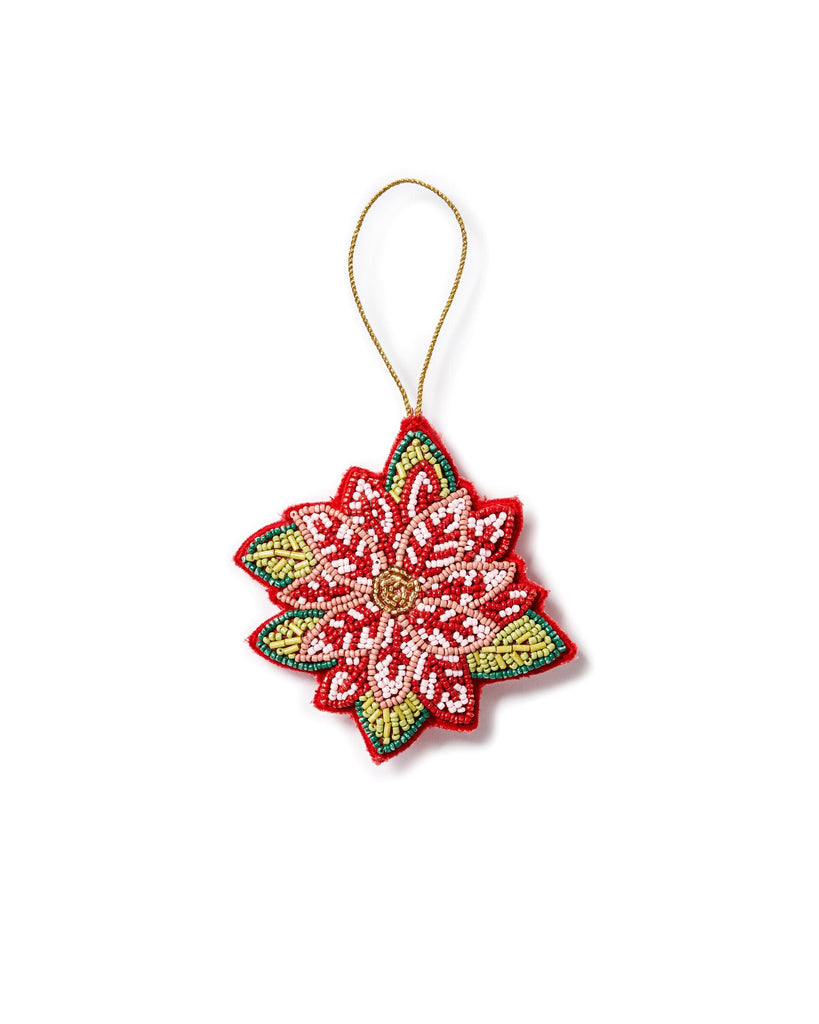 Christmas Decoration - Beaded Poinsettia