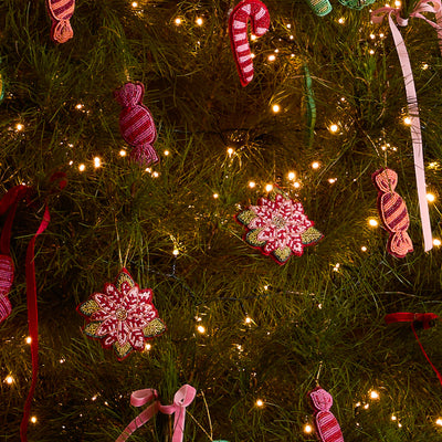 Christmas Decoration - Beaded Poinsettia