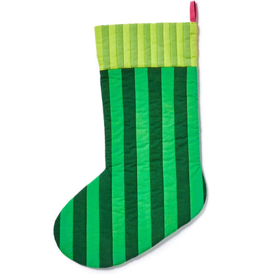 Christmas Stocking - Verde Stripe