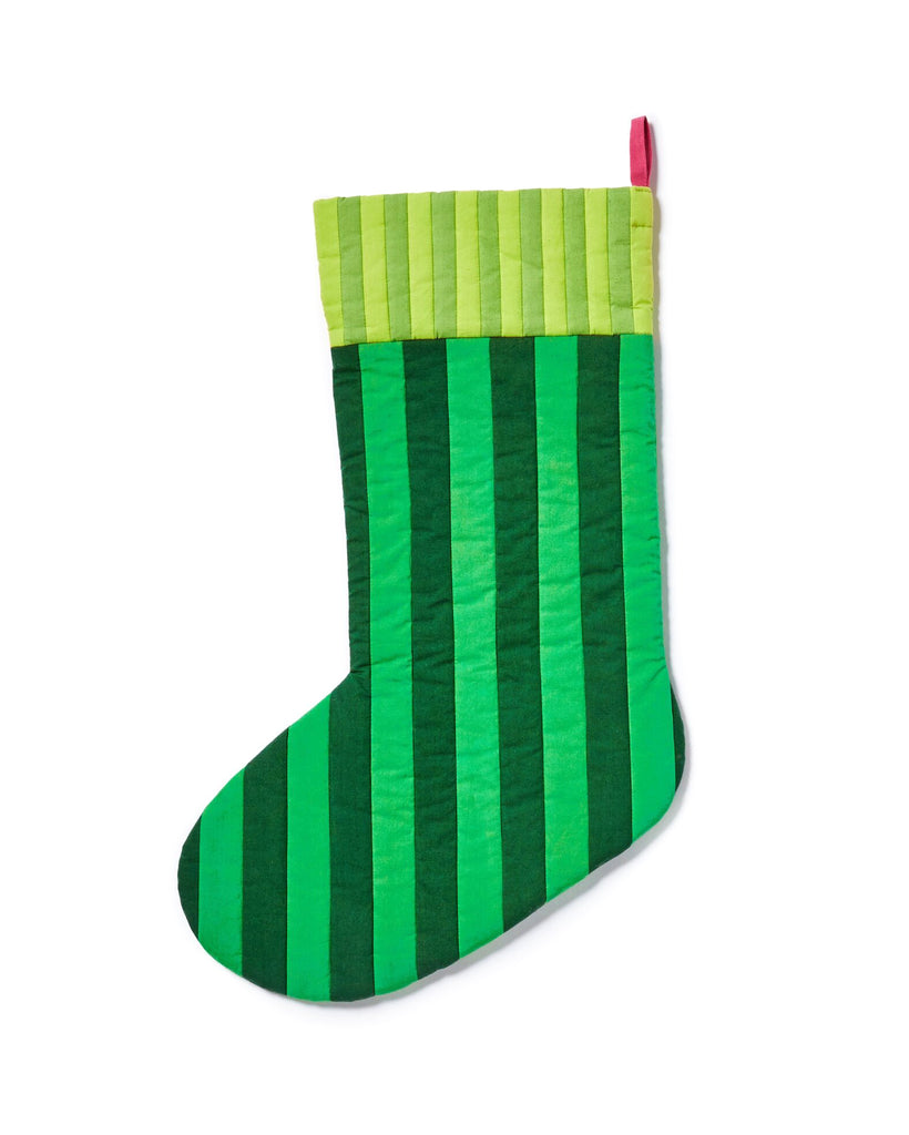 Christmas Stocking - Verde Stripe