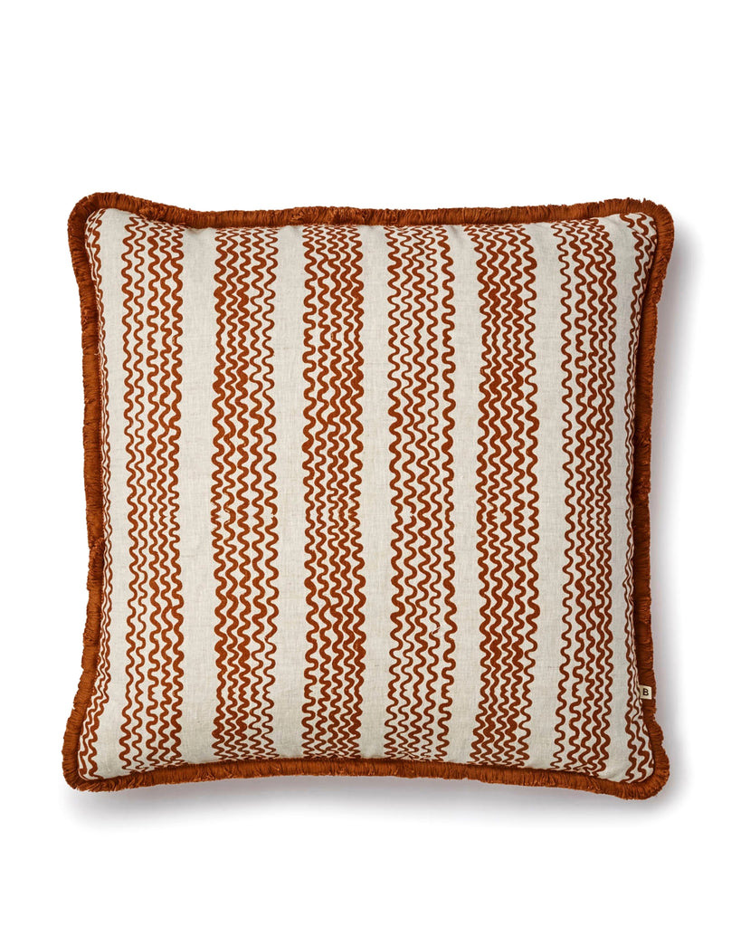 Mini Wave Square Cushion Cover - Cocoa