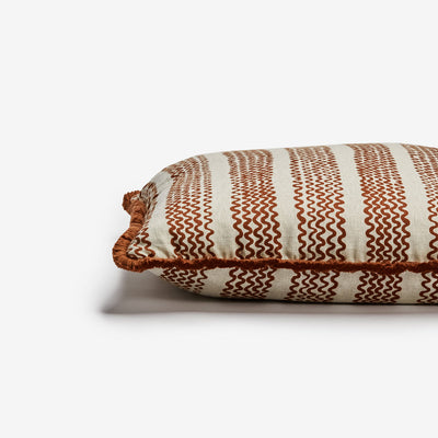 Mini Wave Square Cushion Cover - Cocoa