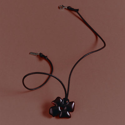 Paper Plane - Brie Leon - Glass Flower Cord Necklace - Plum