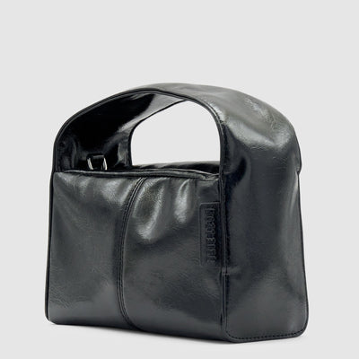Paper Plane - Brie Leon - Luca Mini Bag - Black Glossy Crinkle