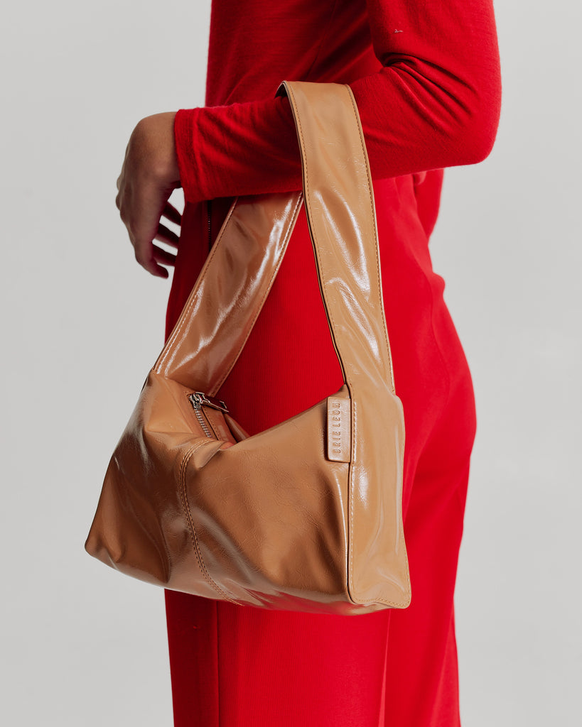 Paper Plane - Brie Leon - Luca Shoulder Bag - Milk Tea Glossy Crinkle