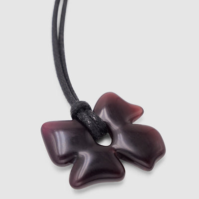 Paper Plane - Brie Leon - Glass Flower Cord Necklace - Plum