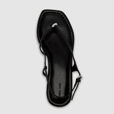 Halle Flat Sandal - Black