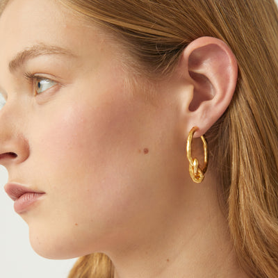 Knotted Hoop Earrings