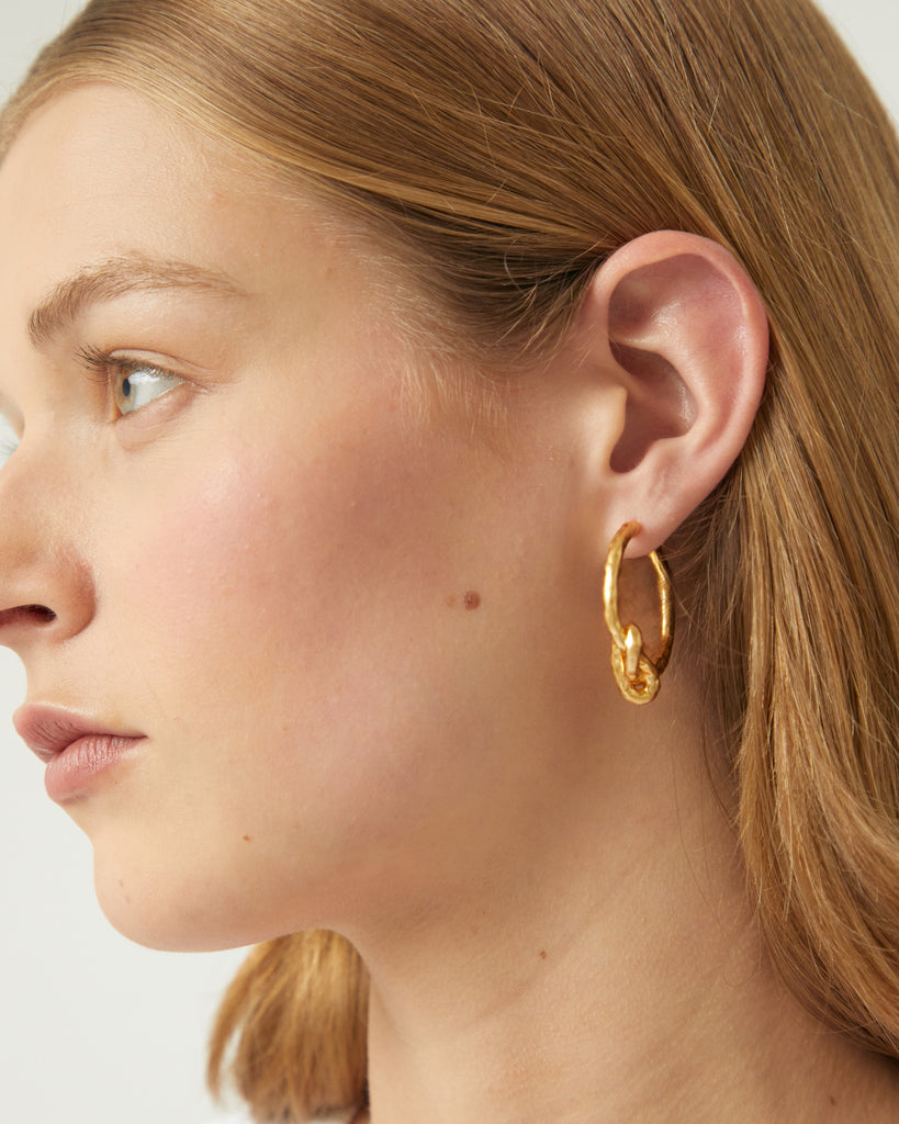 Knotted Hoop Earrings