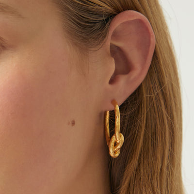 Knotted Hoop Earrings