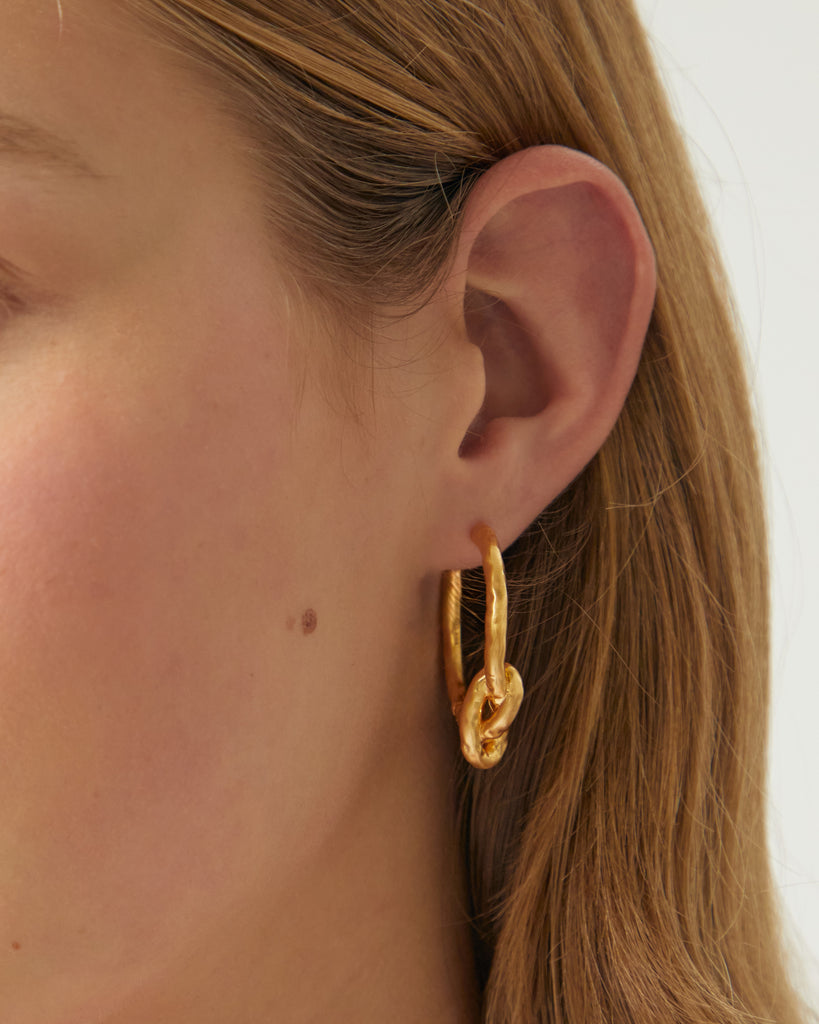 Knotted Hoop Earrings