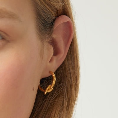 Knotted Mini Hoops