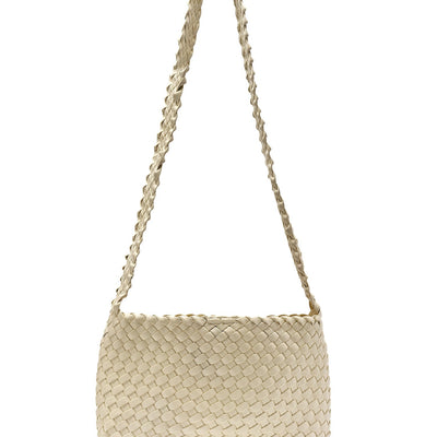 Luca Woven Crossbody Bag - Butter