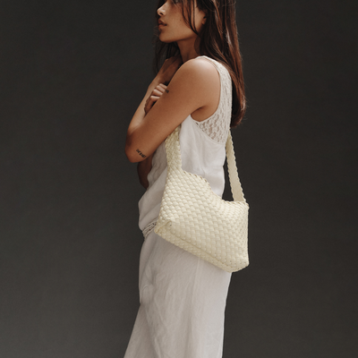 Luca Woven Crossbody Bag - Butter