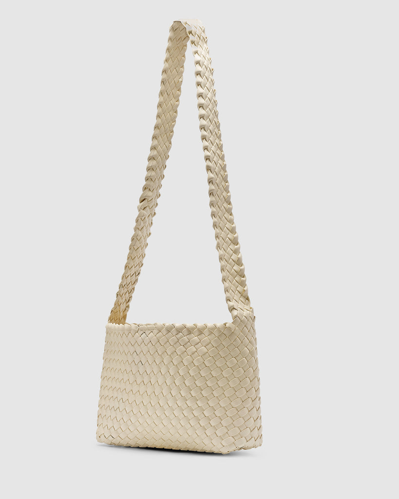 Luca Woven Crossbody Bag - Butter