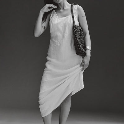 Madera Large Bead Bag - Dark Chocolate