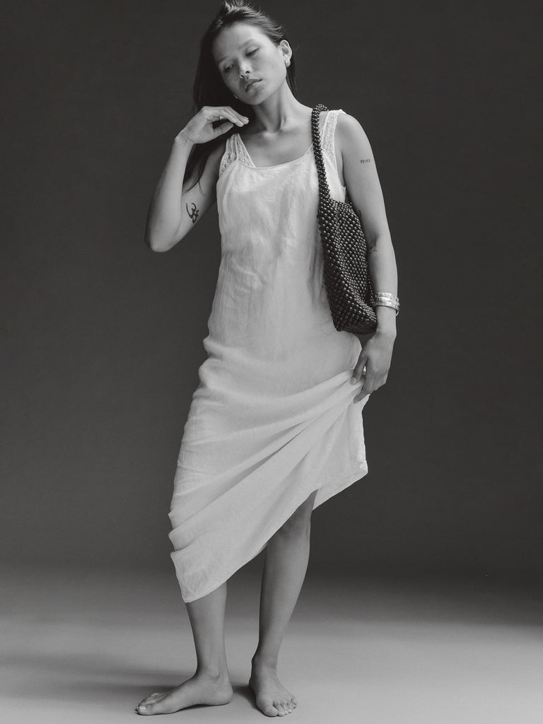 Madera Large Bead Bag - Dark Chocolate