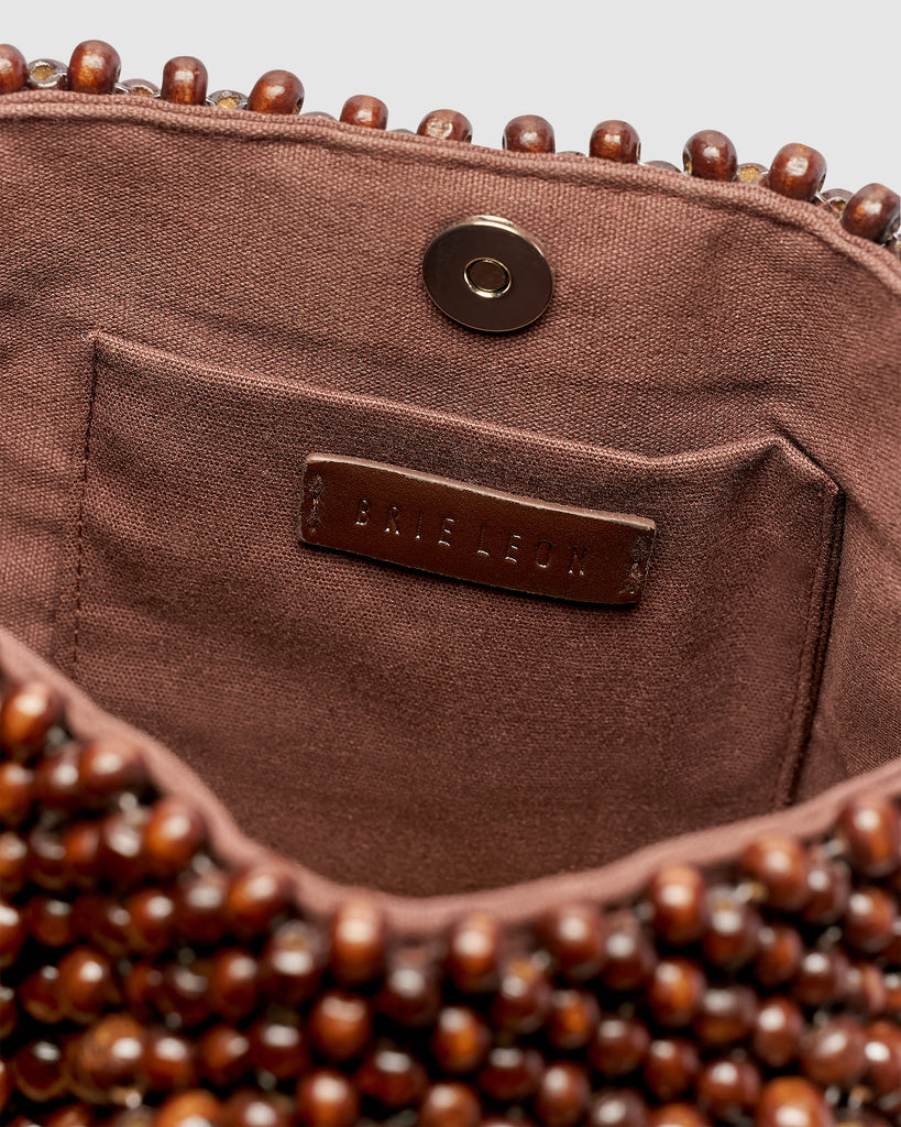 Madera Large Bead Bag - Dark Chocolate