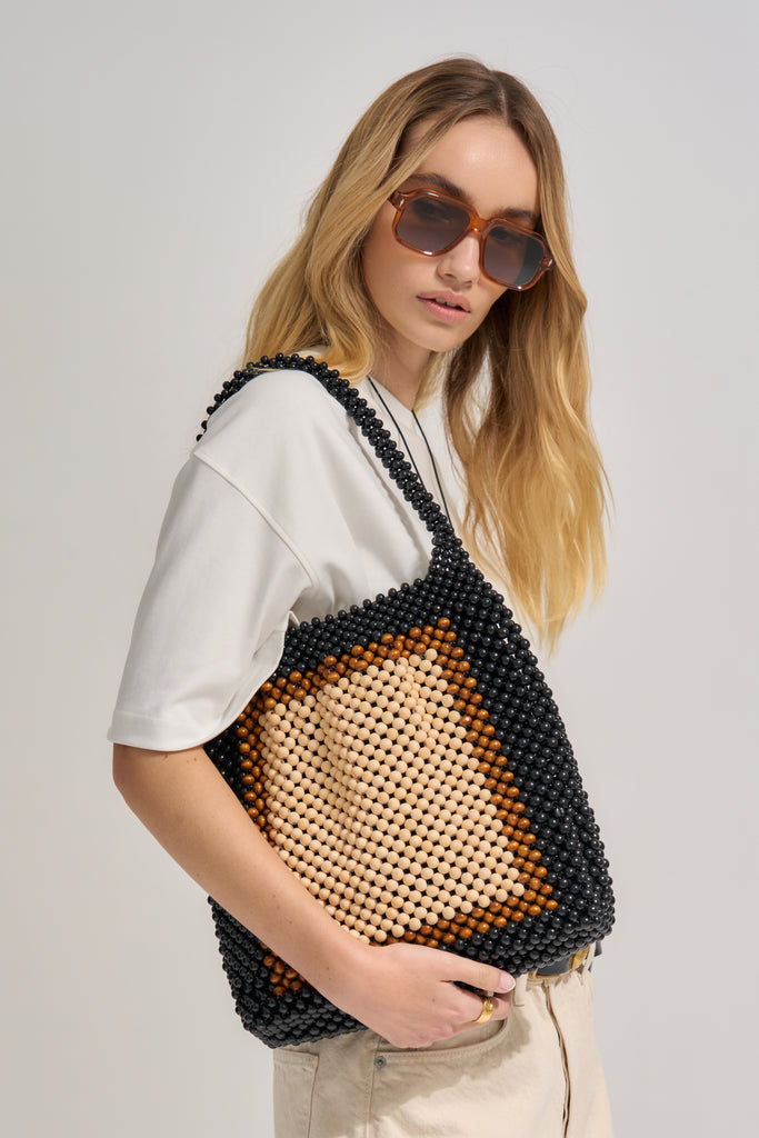 Madera Large Bead Bag - Tricolour
