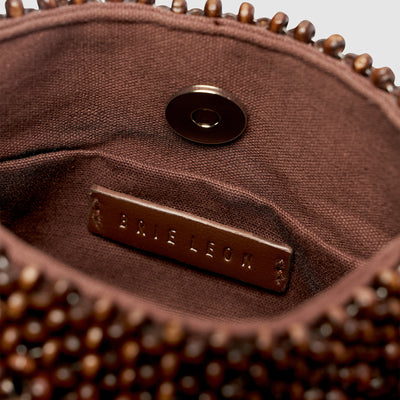 Madera Small Bead Bag - Dark Chocolate