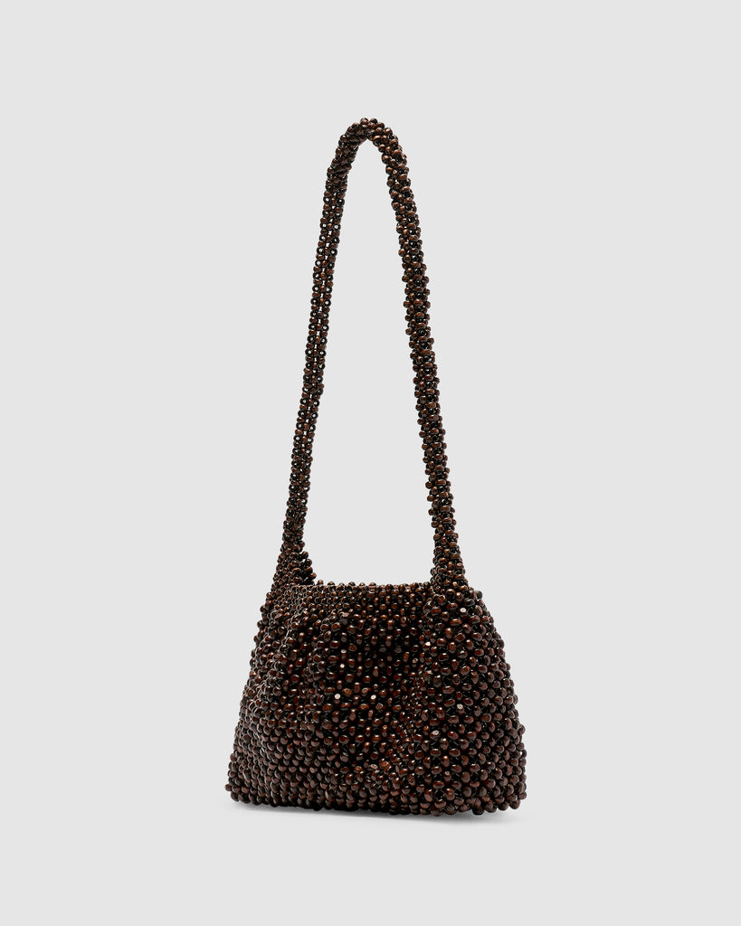 Madera Small Bead Bag - Dark Chocolate