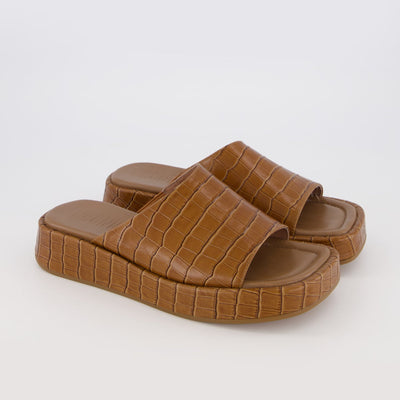 Josephine Mule - Tan Croc