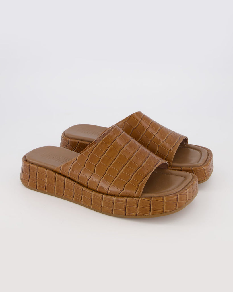 Josephine Mule - Tan Croc
