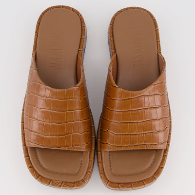Josephine Mule - Tan Croc