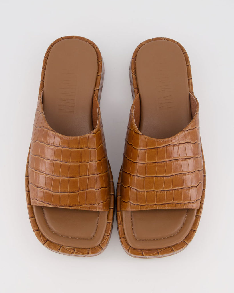 Josephine Mule - Tan Croc