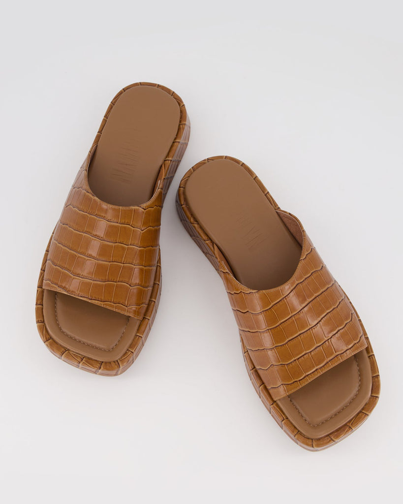 Josephine Mule - Tan Croc