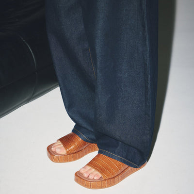 Josephine Mule - Tan Croc