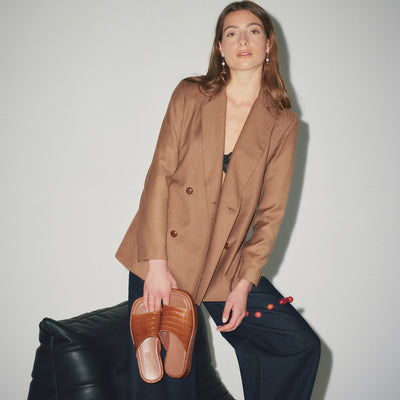 Josephine Mule - Tan Croc