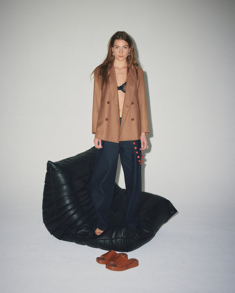 Josephine Mule - Tan Croc