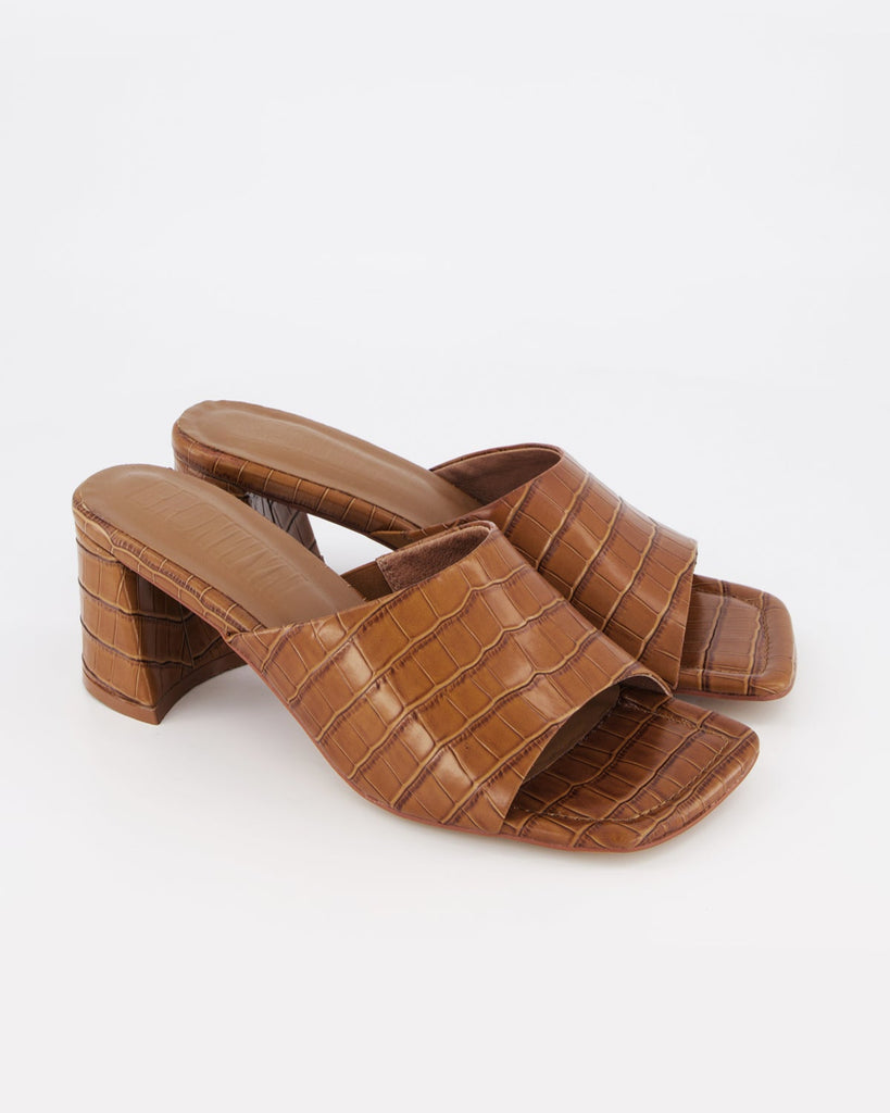 Lola Mule - Tan Croc