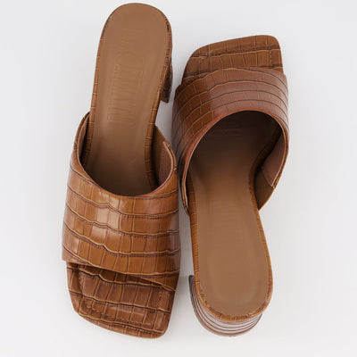 Lola Mule - Tan Croc