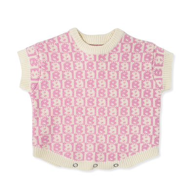 Knit Romper - Pink