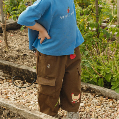 Cropped Cargo Pants - Chocolate