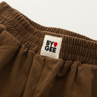 Cropped Cargo Pants - Chocolate