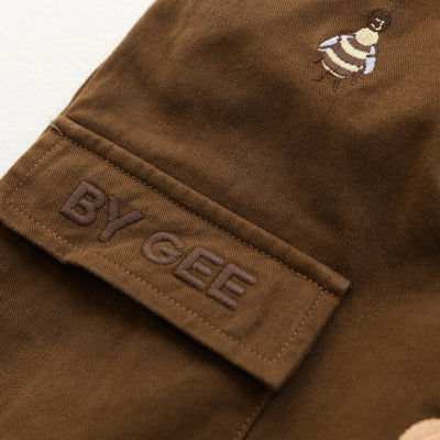 Cropped Cargo Pants - Chocolate