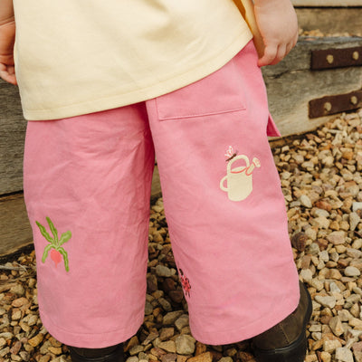 Cropped Cargo Pants - Peony