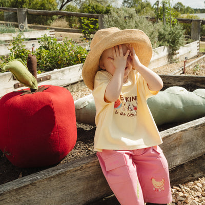 Cropped Cargo Pants - Peony