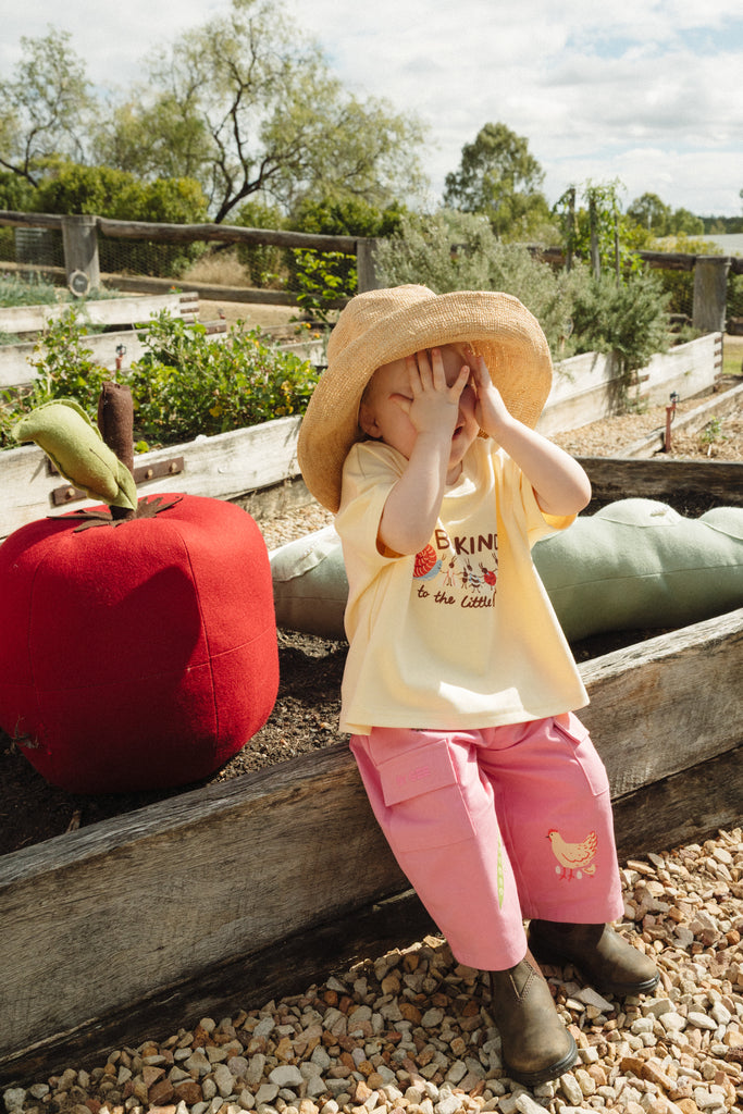 Cropped Cargo Pants - Peony