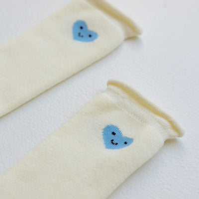 Mini Slouch Socks - Blue Heart