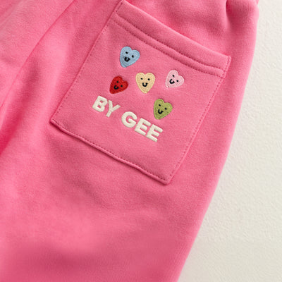 Wide Leg Sweatpants - Peony