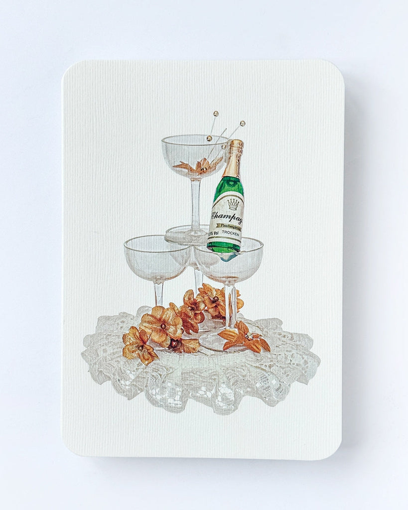 Card - Champagne Cake Topper