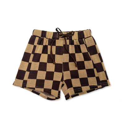 Chocolate Checkered Shorts